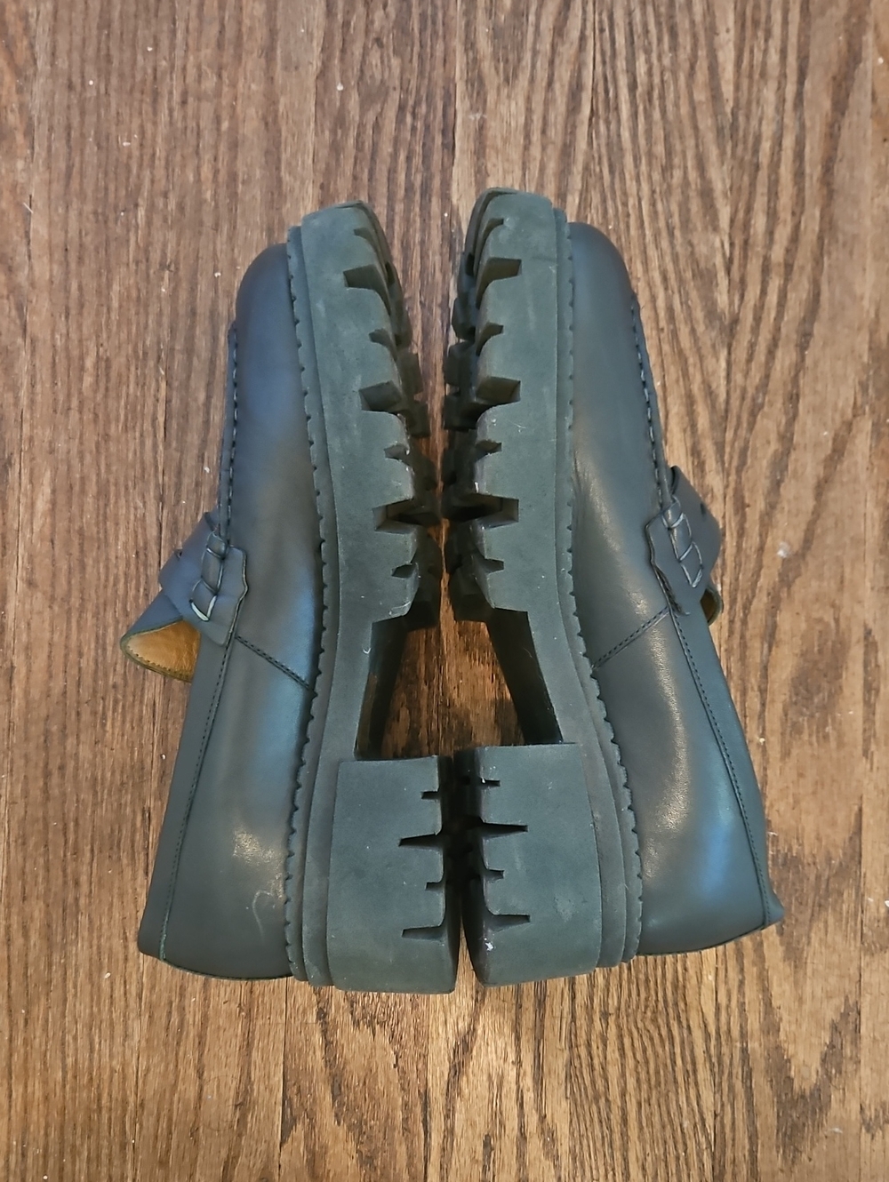 Free People Lyra Lug Sole Loafer Green EU 38.5 - Picture 8 of 12